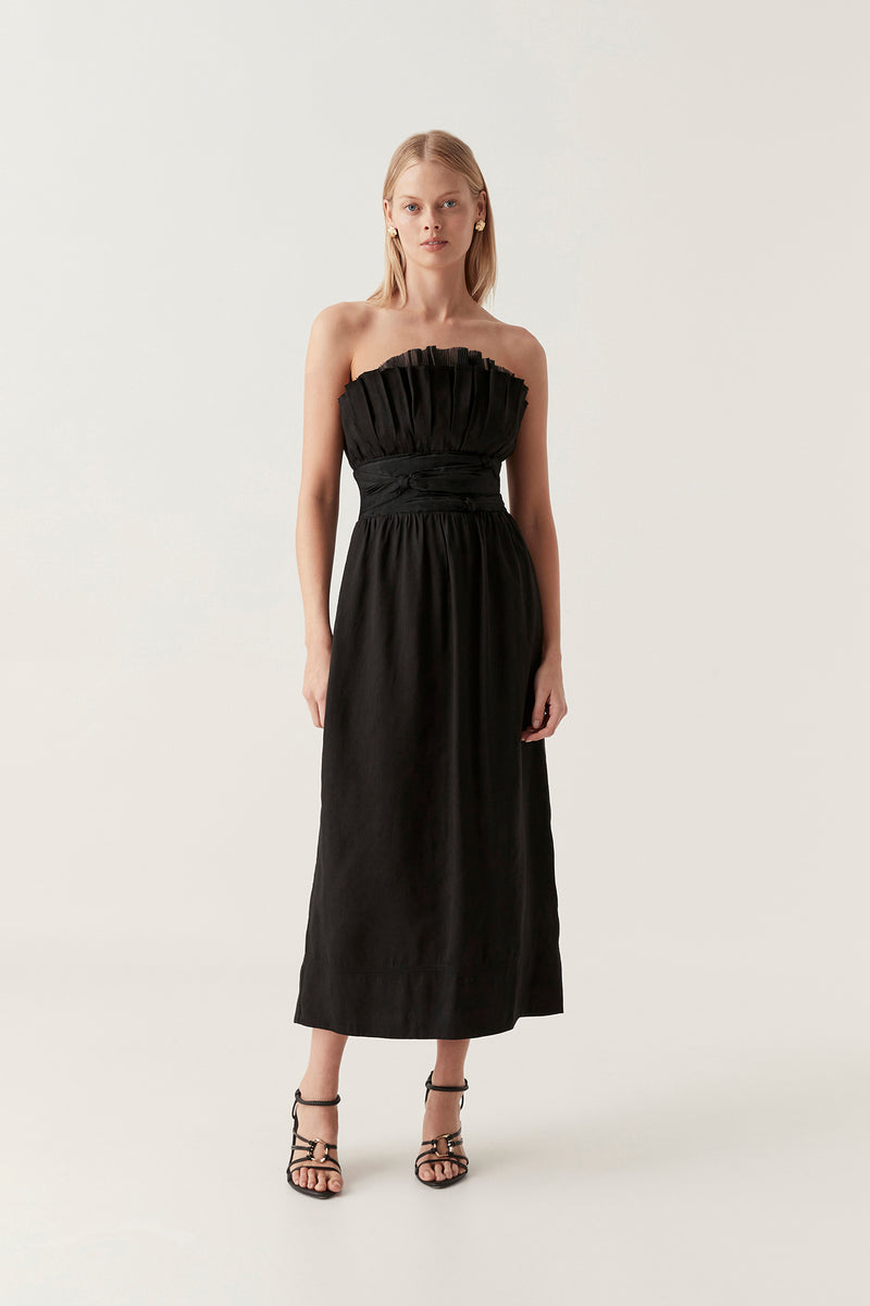 Waist best sale midi dress