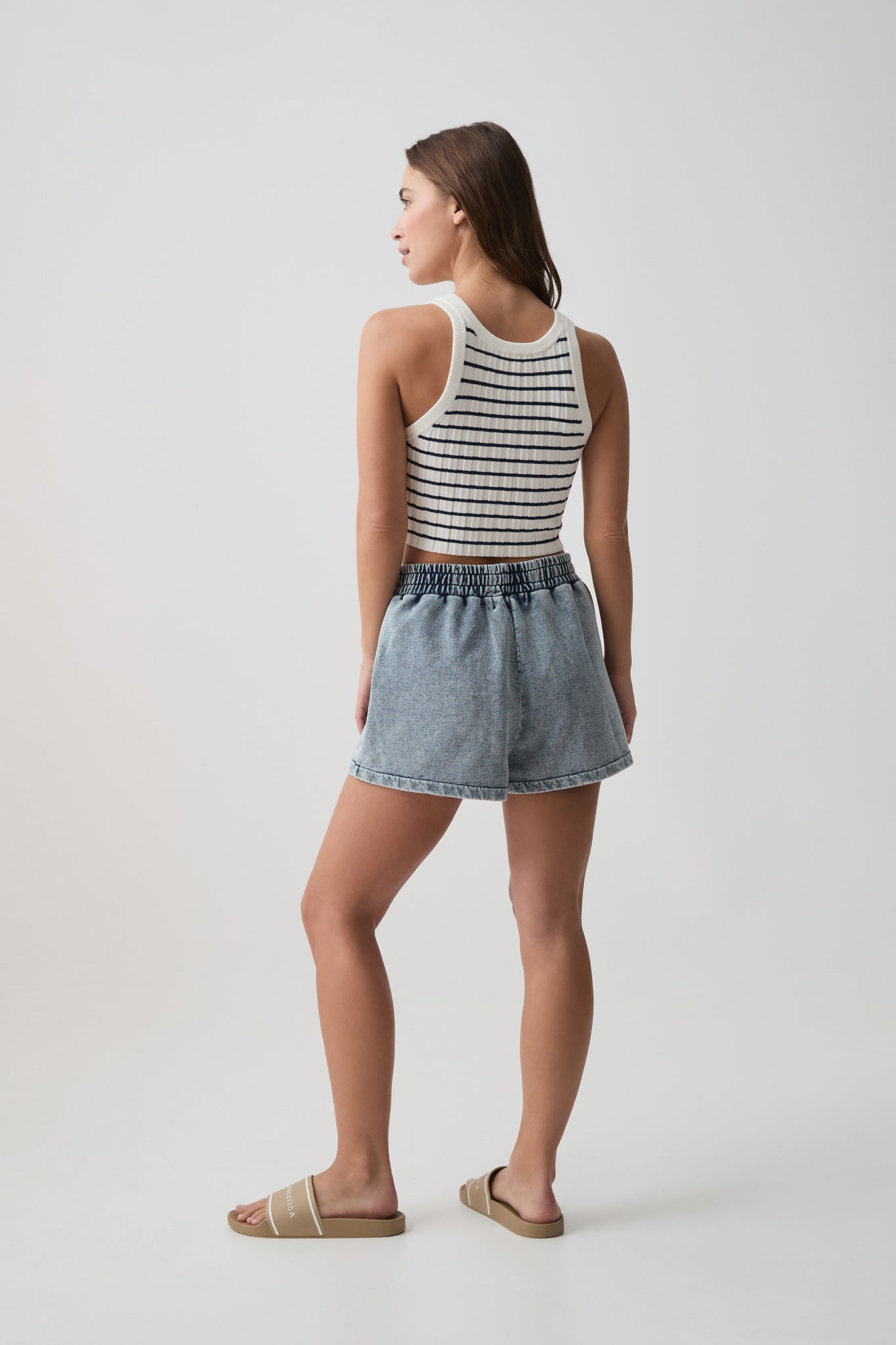 Cropped Knitted Rib Tank 135