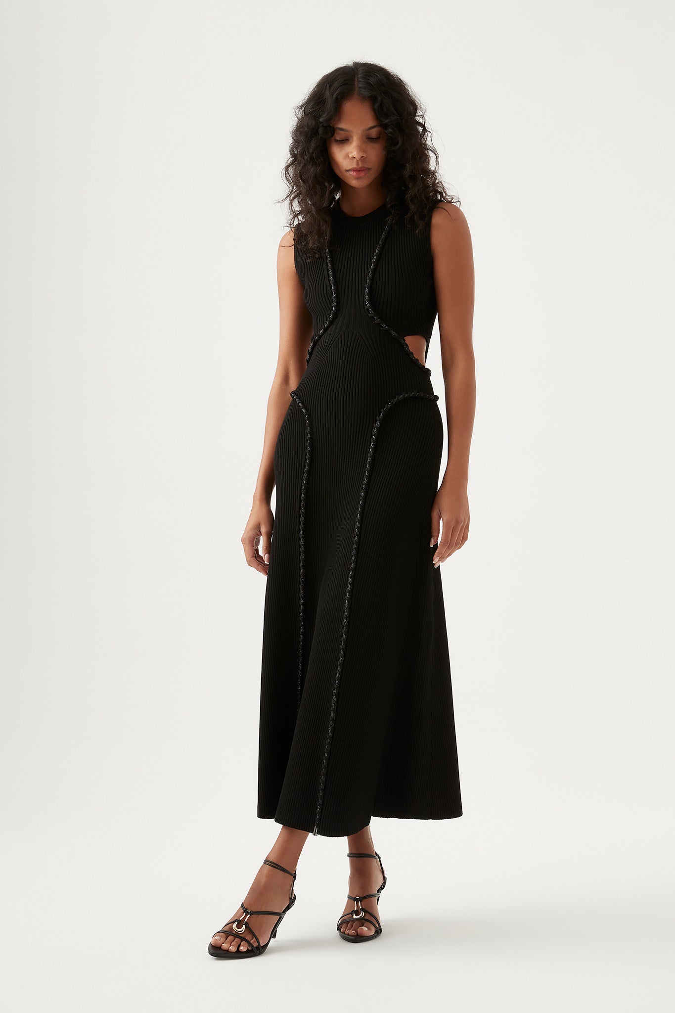 Arp Cut Out Knit Midi Dress