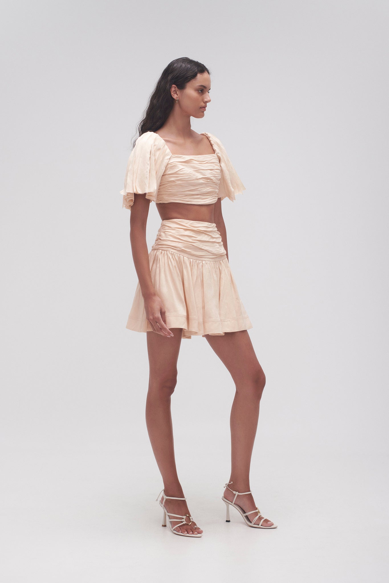 Ruched waist skirt and top sale