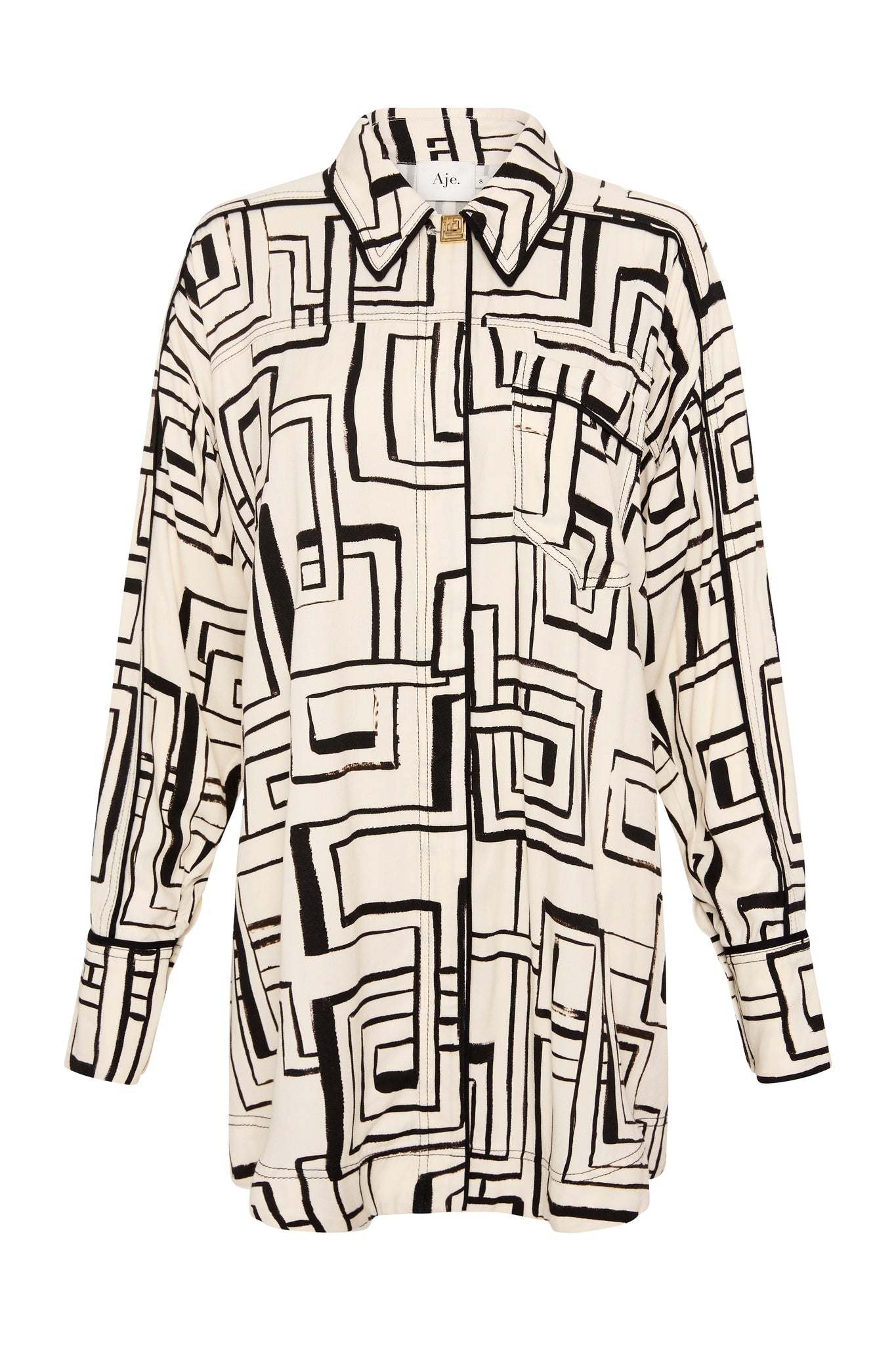 Vortex Belted Shirt | Abstract Penrose | Aje – Aje ROW