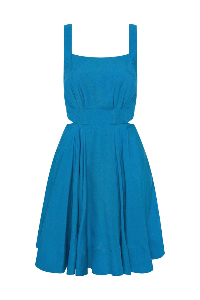 Clara Tie Back Mini Dress | Azure Blue | Aje – Aje ROW