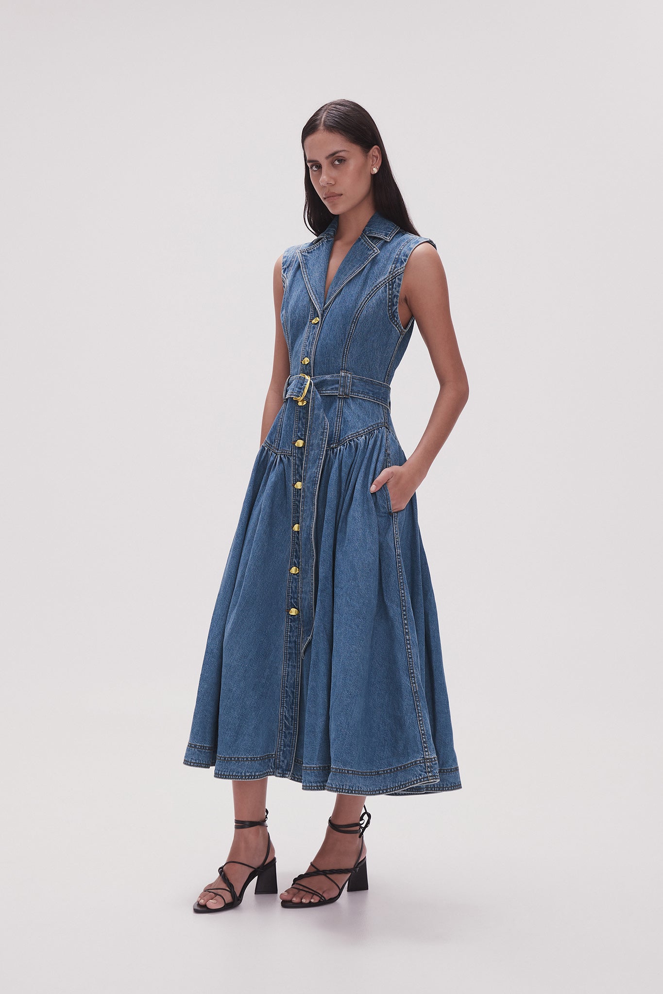 denim midi dress uk