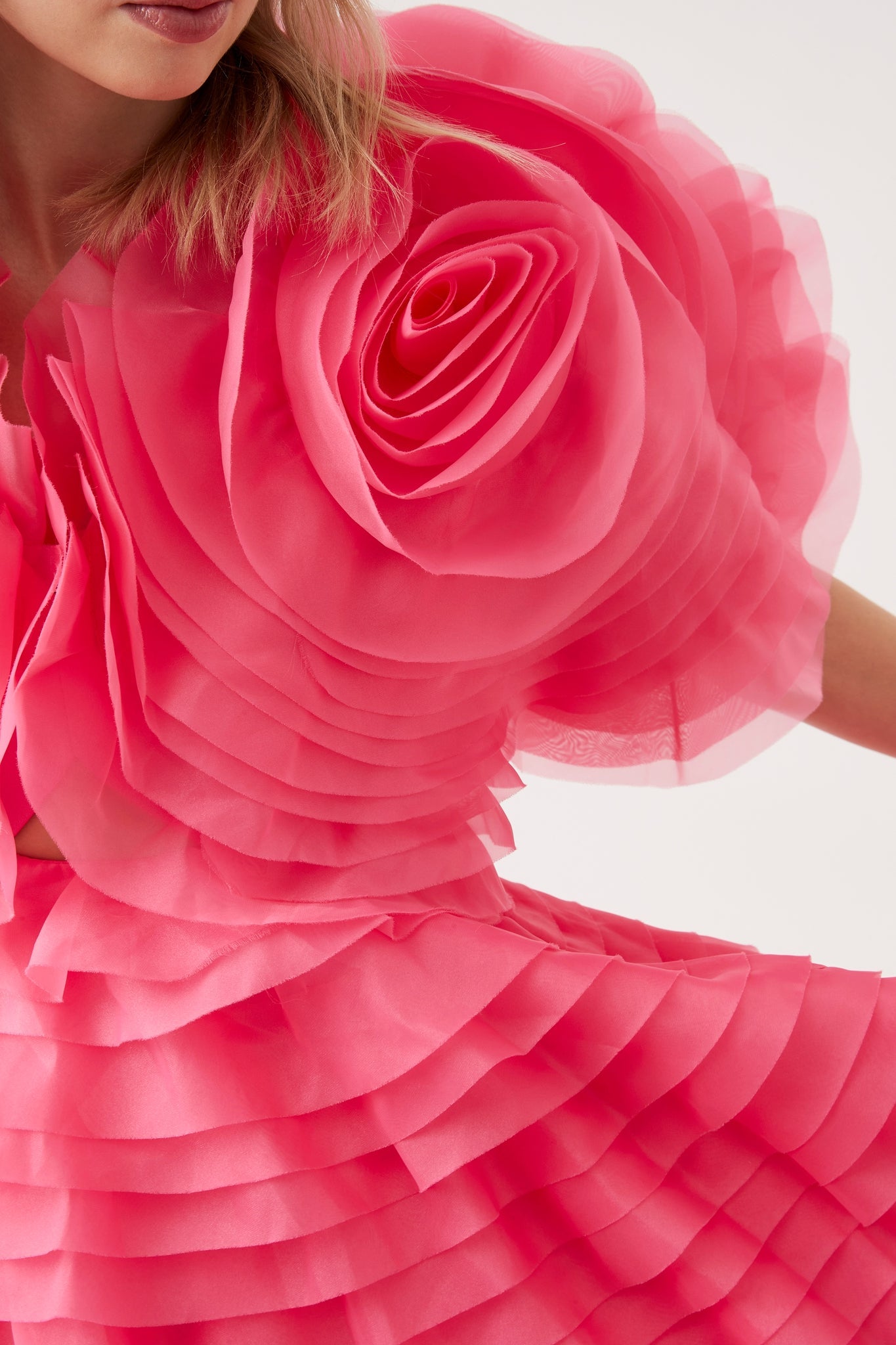 Amour Ruffle Midi Dress | Berry Pink | Aje – Aje World