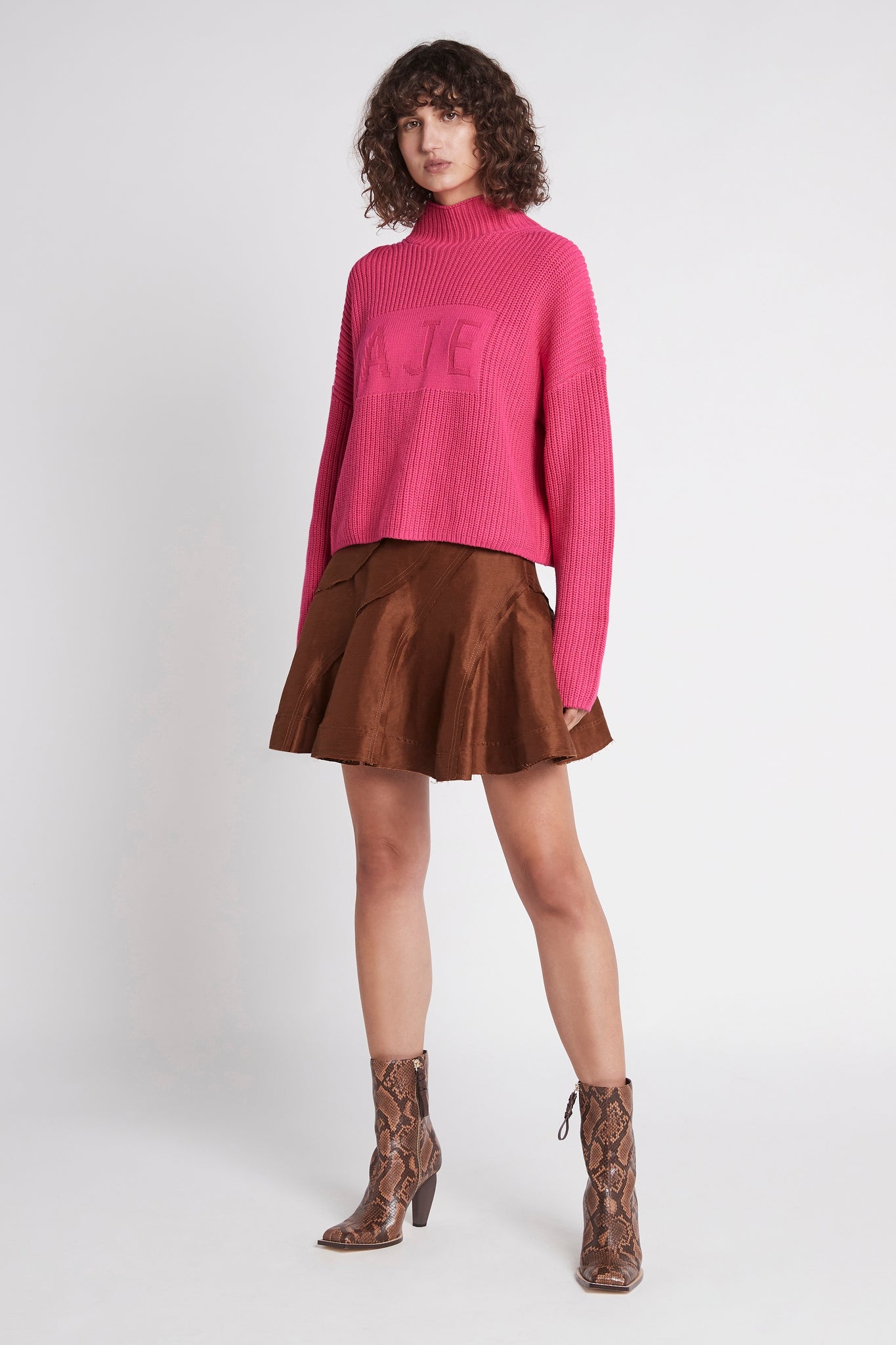 Lou Logo Knit Jumper | Magenta | Aje – Aje World